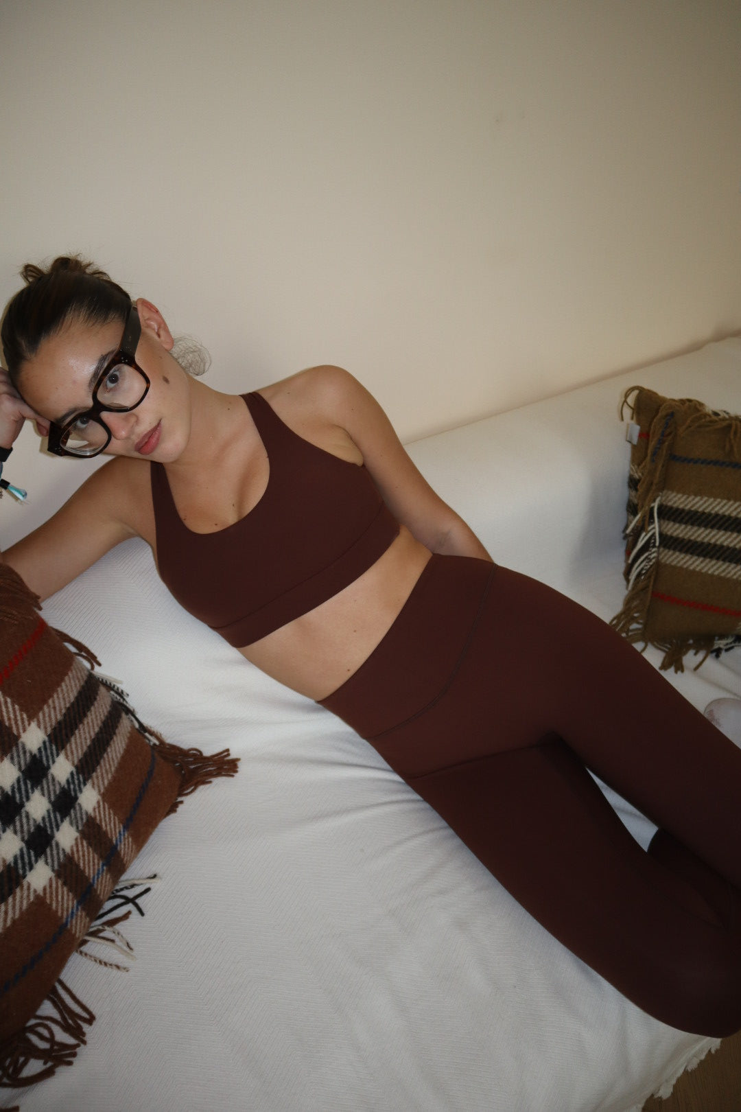 Brown sports bra