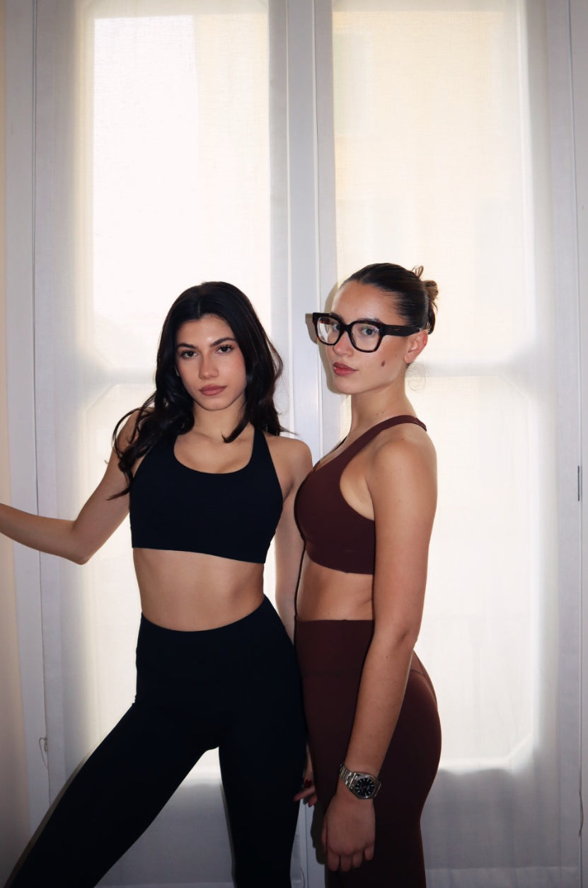 Brown sports bra